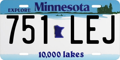 MN license plate 751LEJ
