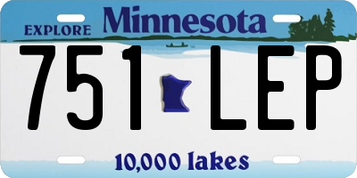 MN license plate 751LEP