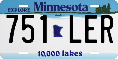MN license plate 751LER