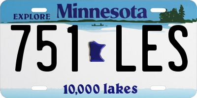 MN license plate 751LES