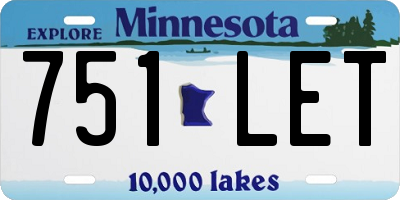 MN license plate 751LET