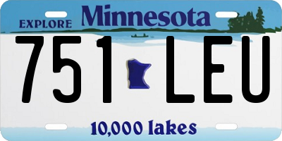 MN license plate 751LEU