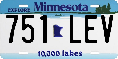 MN license plate 751LEV