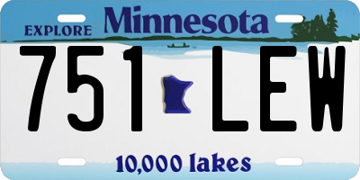 MN license plate 751LEW