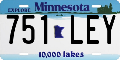 MN license plate 751LEY