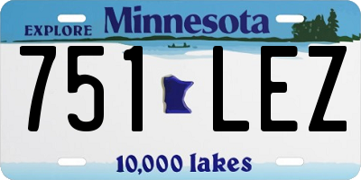 MN license plate 751LEZ