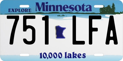 MN license plate 751LFA