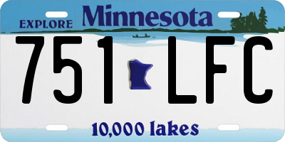 MN license plate 751LFC
