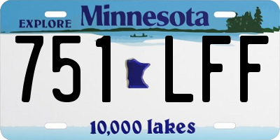 MN license plate 751LFF