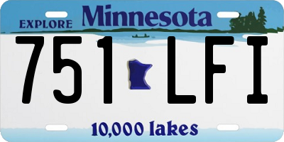 MN license plate 751LFI
