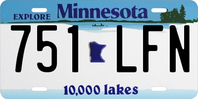 MN license plate 751LFN