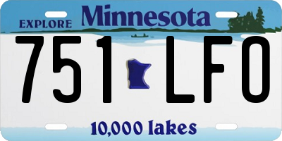 MN license plate 751LFO