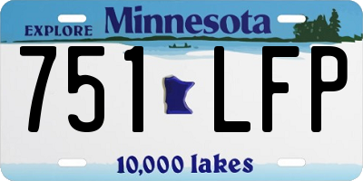 MN license plate 751LFP