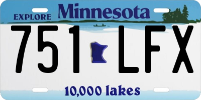MN license plate 751LFX