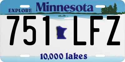 MN license plate 751LFZ