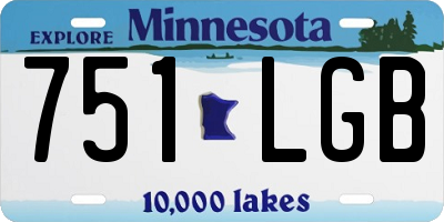 MN license plate 751LGB