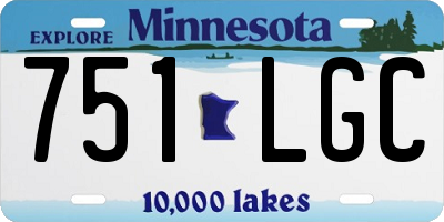 MN license plate 751LGC