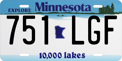 MN license plate 751LGF