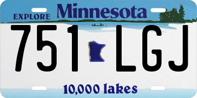 MN license plate 751LGJ