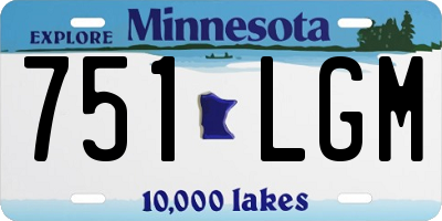 MN license plate 751LGM