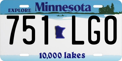 MN license plate 751LGO