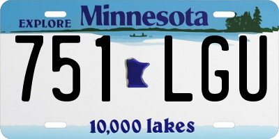 MN license plate 751LGU