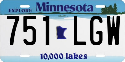 MN license plate 751LGW