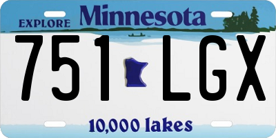 MN license plate 751LGX