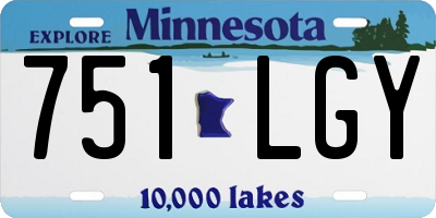 MN license plate 751LGY