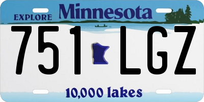 MN license plate 751LGZ