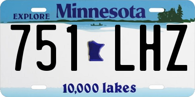 MN license plate 751LHZ