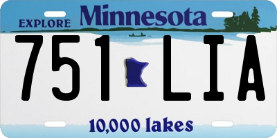 MN license plate 751LIA