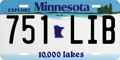 MN license plate 751LIB