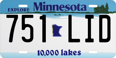 MN license plate 751LID