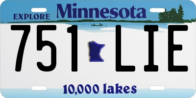 MN license plate 751LIE