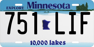 MN license plate 751LIF