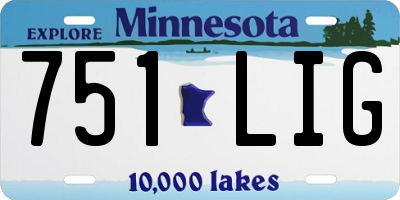 MN license plate 751LIG