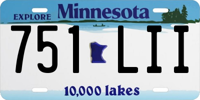 MN license plate 751LII