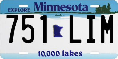 MN license plate 751LIM