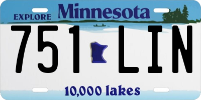 MN license plate 751LIN
