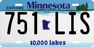 MN license plate 751LIS