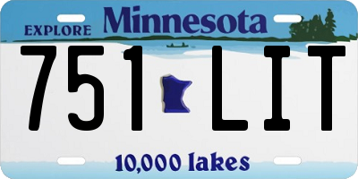 MN license plate 751LIT