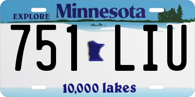 MN license plate 751LIU