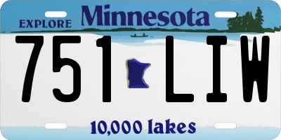 MN license plate 751LIW