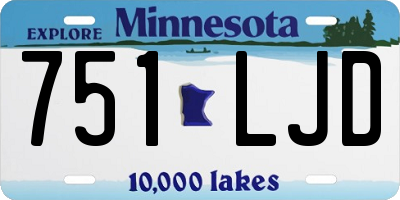 MN license plate 751LJD