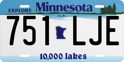 MN license plate 751LJE