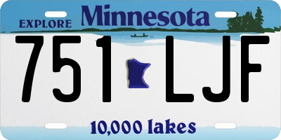 MN license plate 751LJF