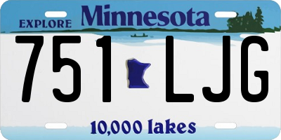 MN license plate 751LJG