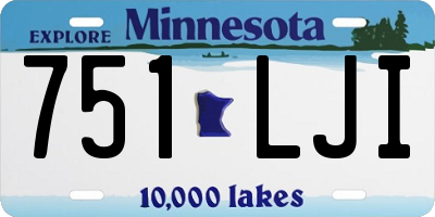 MN license plate 751LJI