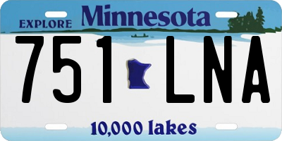 MN license plate 751LNA